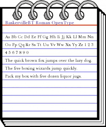 Baskerville Regular animated font preview Baskerville Regular animated font preview