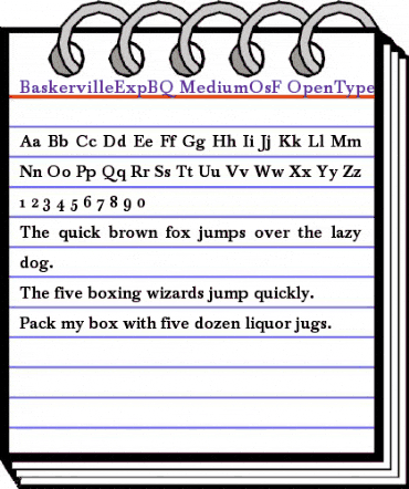 Baskerville Expert BQ Regular animated font preview