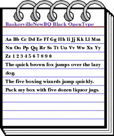 New Baskerville BQ Regular animated font preview