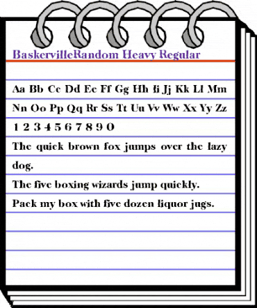 BaskervilleRandom-Heavy Regular animated font preview
