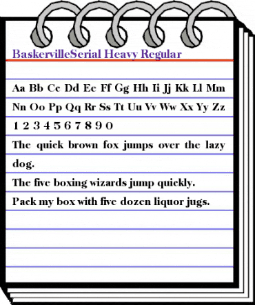 BaskervilleSerial-Heavy Regular animated font preview