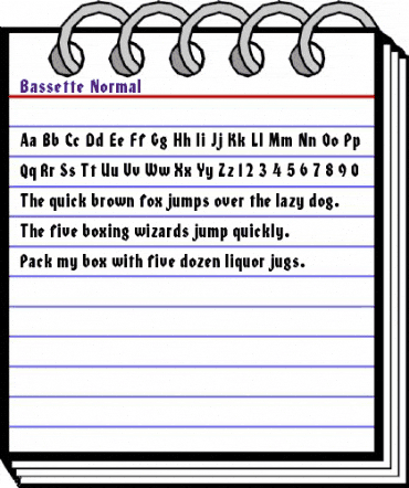 Bassette Normal Regular animated font preview