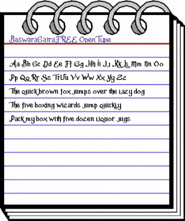 Baswara Catra FREE Regular animated font preview Baswara Catra FREE Regular animated font preview