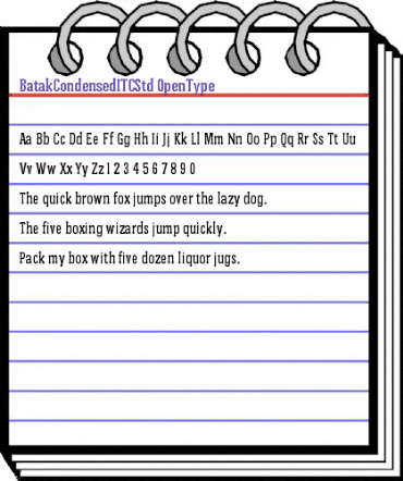 Batak Condensed ITC Std Regular animated font preview Batak Condensed ITC Std Regular animated font preview