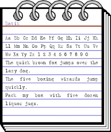 Batik Regular animated font preview