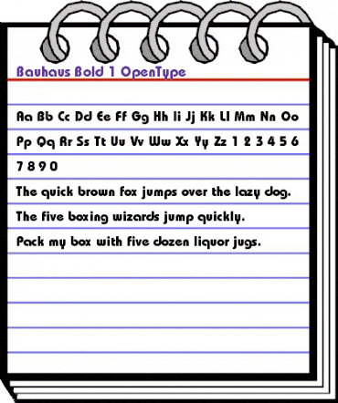 Bauhaus Regular animated font preview