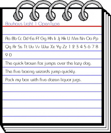 Bauhaus Regular animated font preview