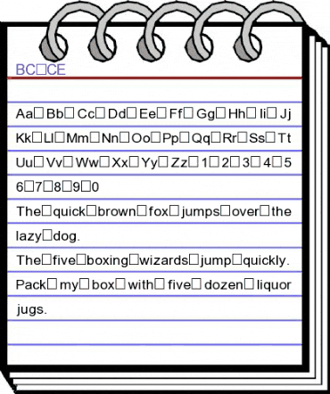 BC CE Normal animated font preview