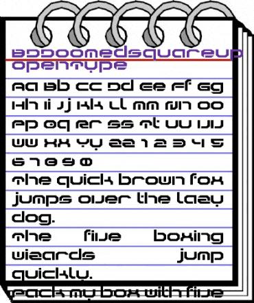BDDoomed Squareup animated font preview