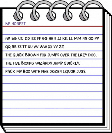 Be Honest Regular animated font preview Be Honest Regular animated font preview