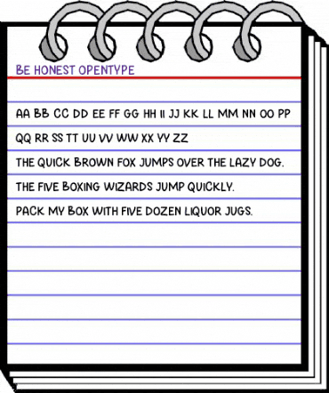 Be Honest Regular animated font preview Be Honest Regular animated font preview