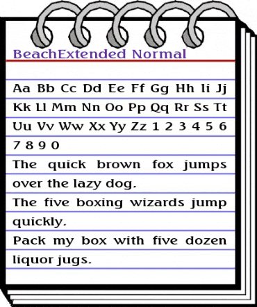 BeachExtended Normal animated font preview