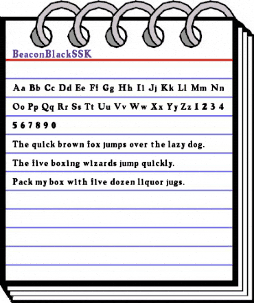 BeaconBlackSSK Regular animated font preview