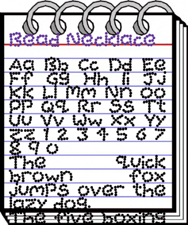 Bead Necklace Regular animated font preview Bead Necklace Regular animated font preview