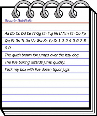 Beagle BoldItalic animated font preview Beagle BoldItalic animated font preview