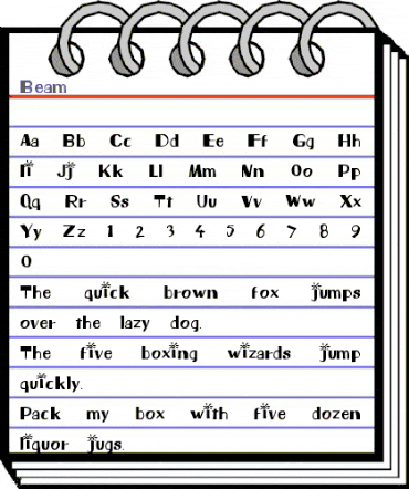 Beam Regular animated font preview