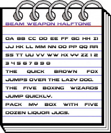 Beam Weapon Halftone Regular animated font preview Beam Weapon Halftone Regular animated font preview