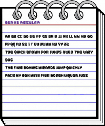 Beans Regular animated font preview Beans Regular animated font preview