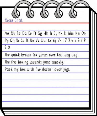 Beau Chat Regular animated font preview Beau Chat Regular animated font preview