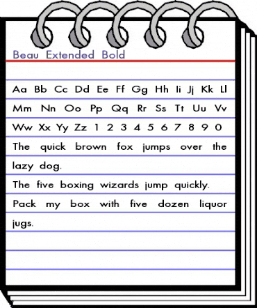 Beau-Extended Bold animated font preview Beau-Extended Bold animated font preview