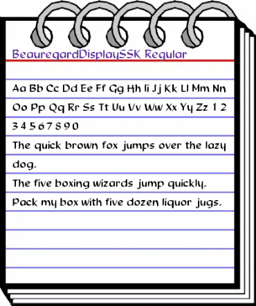 BeauregardDisplaySSK Regular animated font preview BeauregardDisplaySSK Regular animated font preview