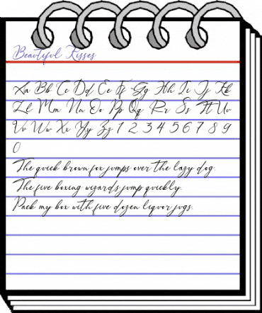 Beautiful Kisses Regular animated font preview Beautiful Kisses Regular animated font preview