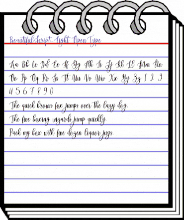 Beautiful Script Light animated font preview Beautiful Script Light animated font preview