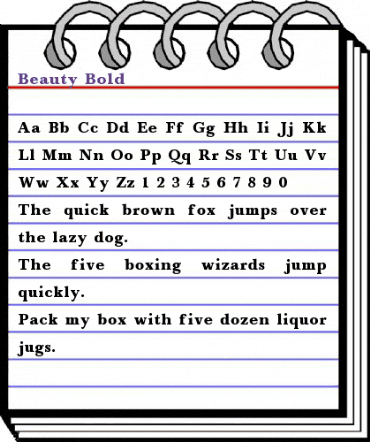 Beauty Bold animated font preview