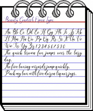 Beauty Gadish Regular animated font preview Beauty Gadish Regular animated font preview