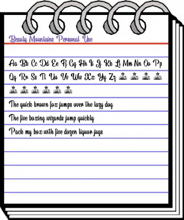 Beauty Mountains Personal Use Regular animated font preview Beauty Mountains Personal Use Regular animated font preview