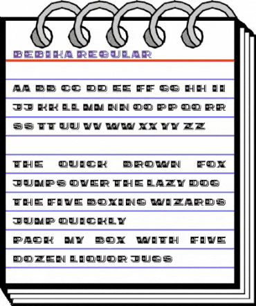 Bebika Regular animated font preview