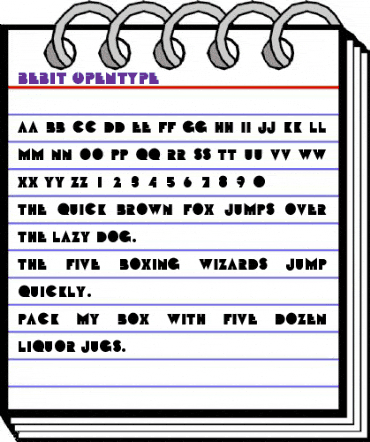 Bebit Regular animated font preview