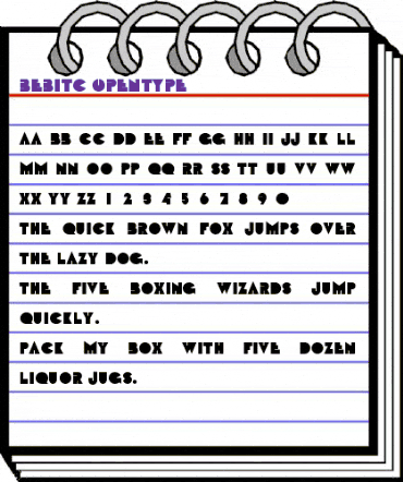 BebitC Regular animated font preview