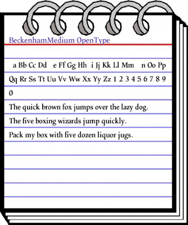 BeckenhamMedium Regular animated font preview BeckenhamMedium Regular animated font preview