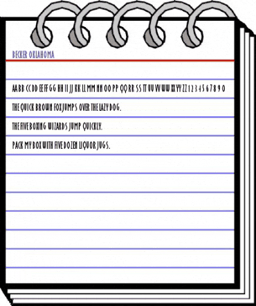 Becker Oklahoma Regular animated font preview Becker Oklahoma Regular animated font preview