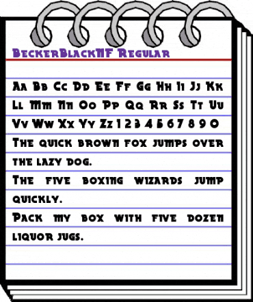BeckerBlackNF Regular animated font preview BeckerBlackNF Regular animated font preview