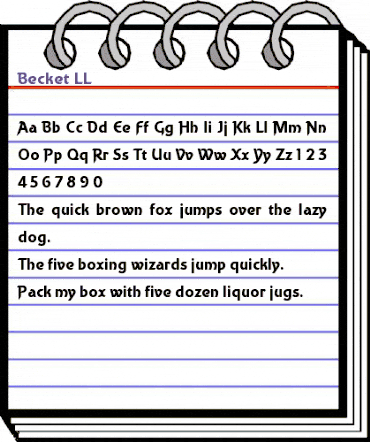 Becket LL Regular animated font preview