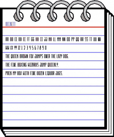 Beckett Regular animated font preview Beckett Regular animated font preview