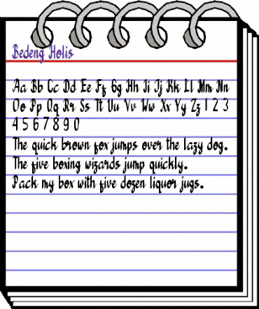 Bedeng Holis Regular animated font preview