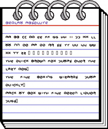 Bedlam absolute animated font preview