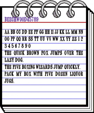 Beechwood45789 Regular animated font preview Beechwood45789 Regular animated font preview