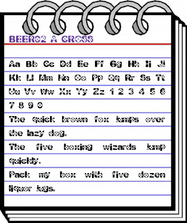 BEER02-A CROSS Regular animated font preview BEER02-A CROSS Regular animated font preview