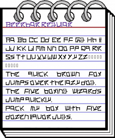 Beerbar Regular animated font preview