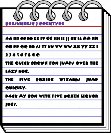 BeeskneesC Regular animated font preview BeeskneesC Regular animated font preview