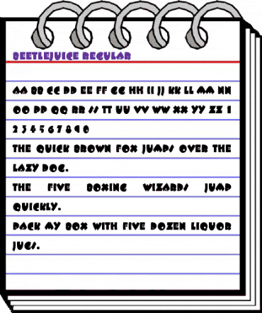 Beetlejuice Regular animated font preview Beetlejuice Regular animated font preview