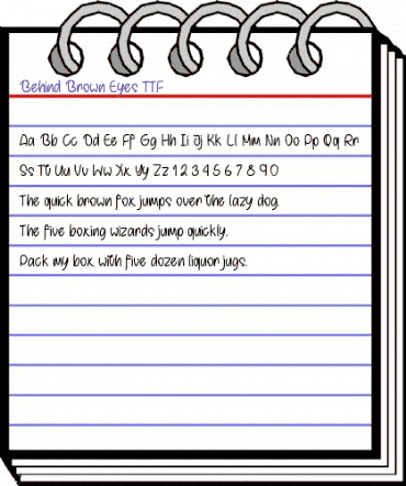Behind Brown Eyes Regular animated font preview Behind Brown Eyes Regular animated font preview