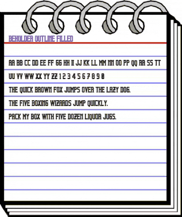 Beholder Outline Filled Regular animated font preview Beholder Outline Filled Regular animated font preview