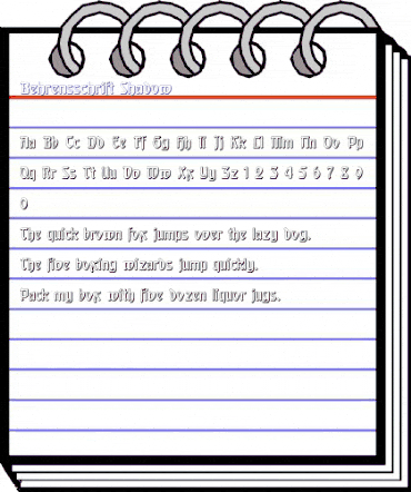 Behrensschrift Shadow Regular animated font preview Behrensschrift Shadow Regular animated font preview