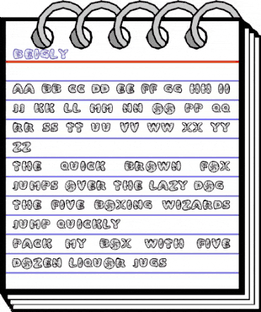 Beigly Regular animated font preview Beigly Regular animated font preview