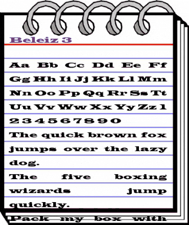 Beleiz 3 Regular animated font preview Beleiz 3 Regular animated font preview